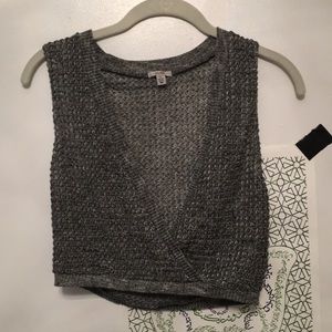 Gray Urban Outfitters cropped blouse